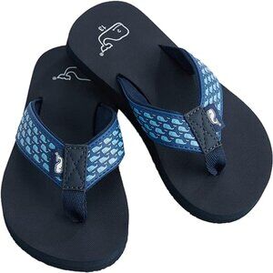 vineyard vines Boy's Classic Whale Flip Flop- - Size 12 Kids